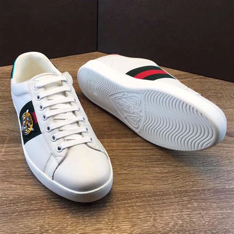 gucci white casual shoes|gucci casual shoes for men.